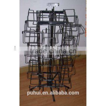 metal wire revolving counter card stand from factory directly