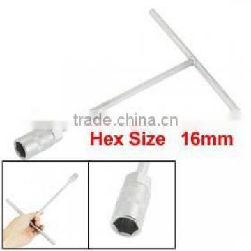 16mm Hex Socket Knurling Handle T Type Bar Wrench Tool