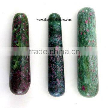 Ruby Zoisite Smooth Massage Wands