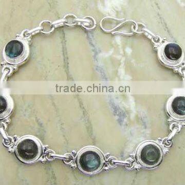 .925 sterling silver wholesale bracelets with genuine LABRADORITE