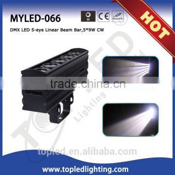 DMX LED 5-eye Linear Beam Bar Light, 5*9W CW