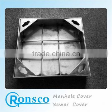 Manhole cover with stainless steel 201Double Open Steel Trench Grating