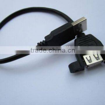 USB 2.0 A Male to A Female Panel Mount Mounting Screw Lock Extension Cable photo-5