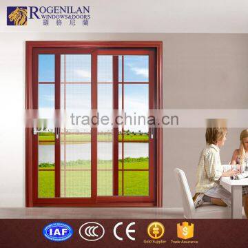 ROGENILAN 2 Tracks Room Safety Door Design With Grill photo-3