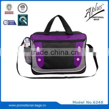 Polyester Material promotional briefcase with mesh pocket