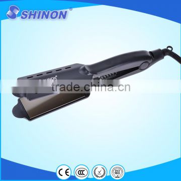 Hair straightener temperature adjustable hair straightener with wide plate