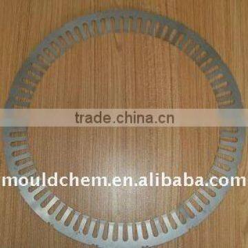 stator laminated cores for traction elevator machine