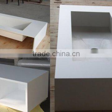 TW Custom Acrylic solid surface prefab bathroom countertop