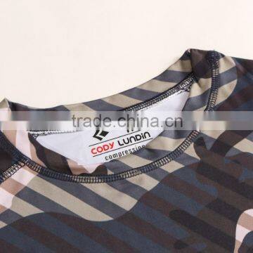 Latest Wear Designs Men Custom T-shirt Sports Wear Quick-drying Running Camo Tshirt Round Neck Short Sleeve Tops for Men photo-4