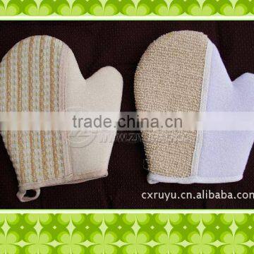 Natural hemp bath mitt,natural sisal bath mitt