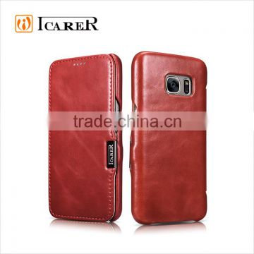 Book style Leather mobile phone Case For Samsung Galaxy S7