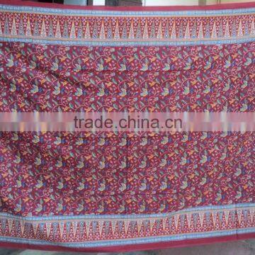 Red color printed quilts / Cotton voile soft quilts cover / Sanganeri printed indian quilts