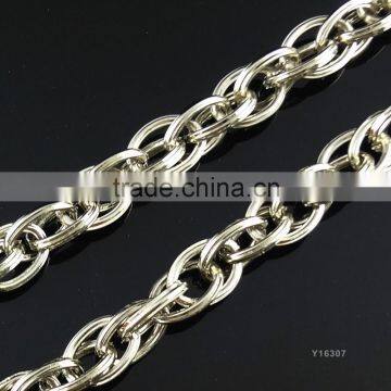 nickel color double chain for handbag deocration