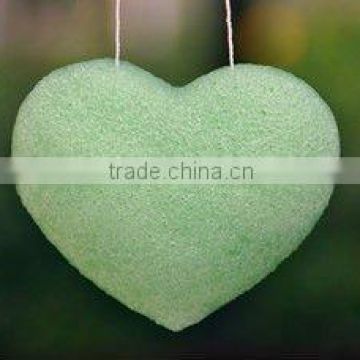 green tea heart konjac sponge