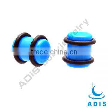 Wholesale fashion solid color piercing jewelry acrylic 00 gauge ear plugs