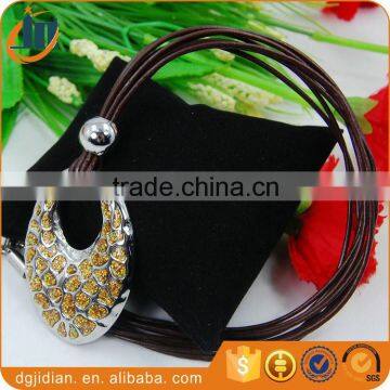 Stainless steel Leather cord necklace for men