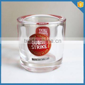 High quality short decal glass tumblers for candles