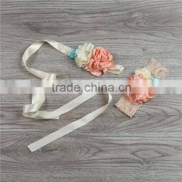 Baby Toddler Girl Headband Satin Flower Soft Elastic Headband Wholesale Fancy Design Little Girl Top Baby Headbands