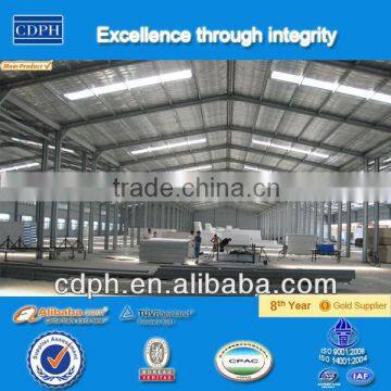 Light galvanized steel structure warehouse supplying building design