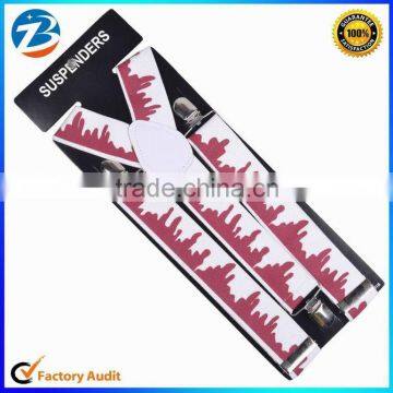 Fashion Printed Wide Elastic Mens and Ladies Braces Suspenders