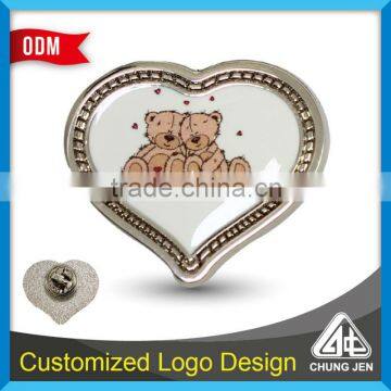 Promotion cheap custom zamac printing badge pin button