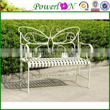 Wholesale New Wrought Iron Butterfly Shape Metal Garden Bench For Park Backyard I21 TS05 X11B PL08-10285