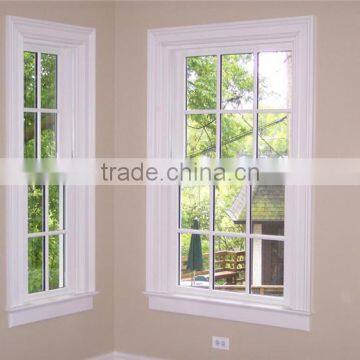 PVC Tempered Glass Double Hung Windows for Sale