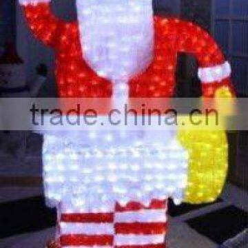 led Santa Claus with chimney for christmas decoration