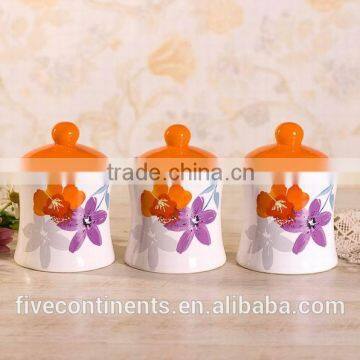 Italy romatic ceramic tea coffee sugar spices canisters set