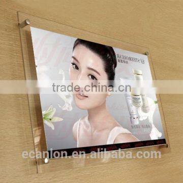 wall mounted clear acrylic a4 plastic poster frame