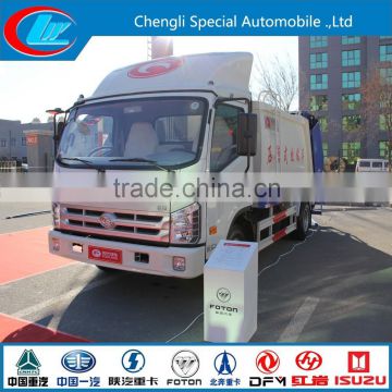 4*2 Foton MIni Garbage Truck 6 Wheel Foton Mini Compressed Garbage Truck 151-250HP Foton Mini Garbage Truck