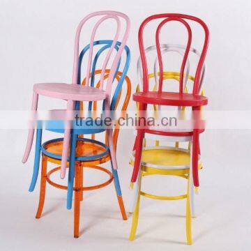 New model clear resin thonet chair