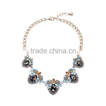 OEM/ODM Factory Direct Sale 2016 Latest Fashion Flower Pendant Necklace Multiple Pendant Necklace