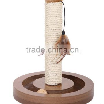 sisal cat scratching post with cat toy