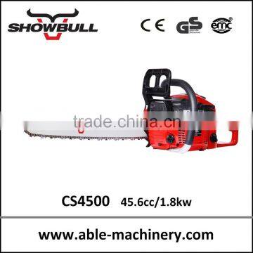 garden tool wholesale with chainsaw ,4500 chain saw with japan walbro carburetor,USA oregon guide bar