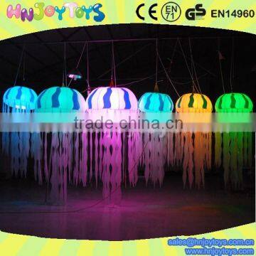 Led lighting hanging jellyfish inflatable party decor