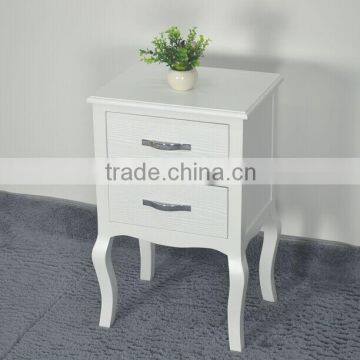 Modern Living Room Furniture Simple Design White Wood 2 Drawer Cabinet photo-2