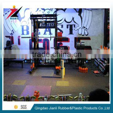 Indoor basketball courts 1 inch thick rubber flooring interlocking