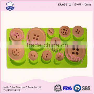 Button shape cake decoration fondant silicone mold