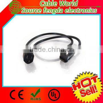 Right angle 125V 10A 18AWG US AC power cord NEMA 5-15P to NEMA 5-15R