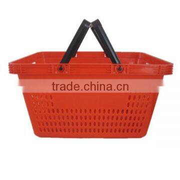 RH-BPH28-1 Eco Friendly HDPP Red Plastic Shopping Basket