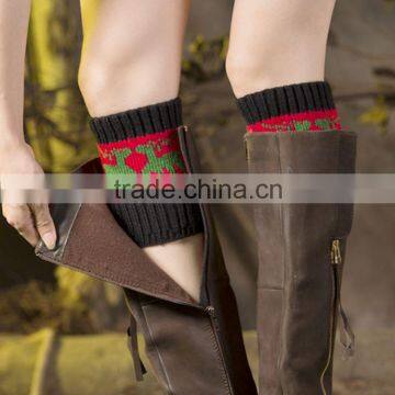 Leggings wool knitted Boots Set winter color color short elk socks