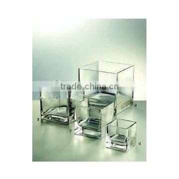 Square Glass Votive Candle Holder Glass Vase