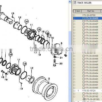 Earth Moving Undercarriage Parts For Bulldozer Roller D155A S/F Roller 175-30-00489