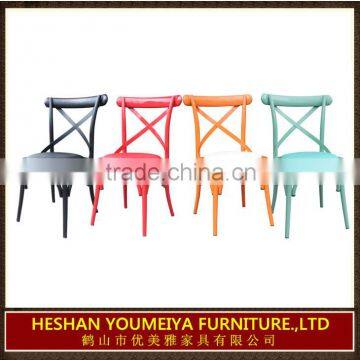 Stackable Factory Direct Cross Back Bistro Chair YG7069