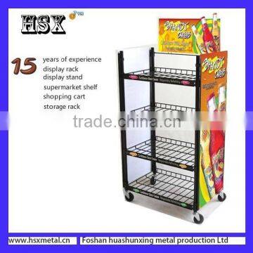 Supermarket beverage display racks