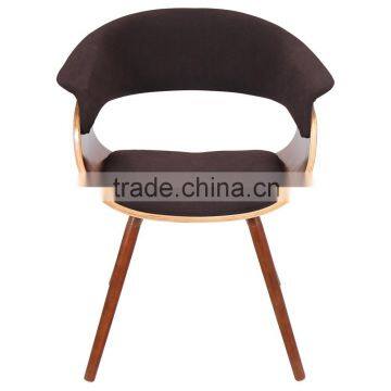 Vintage Mid Century Accent Upholstered Bentwood Armchair Chair photo-6