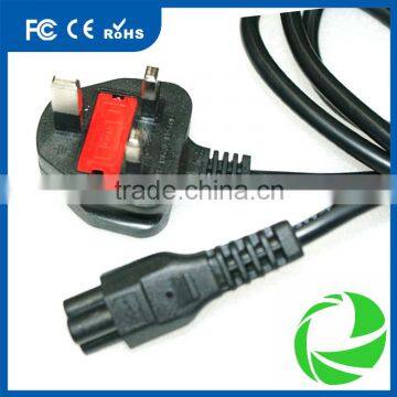 High quality UK power cord with in line switch for British market power supply cord