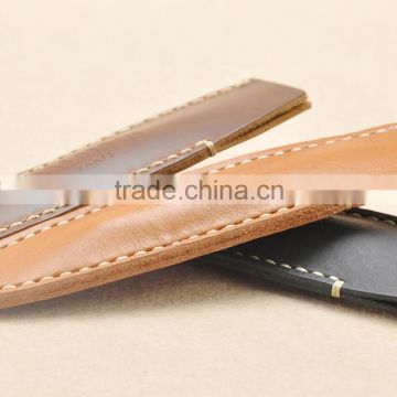 Manual Customized Genuine Leather Pen Holder