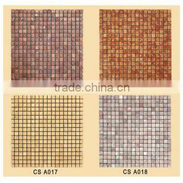 Natural Mixed Color Interior Wall Floor Marble Stone Mosaic Tiles